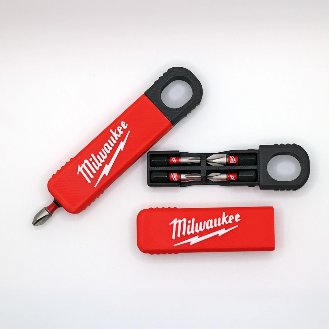 Tua-vit-bo-tui-multi-bit-tool Tua vít bỏ túi đa năng in 3D tương thích đầu bit Milwaukee - Phụ kiện EDC nhỏ gọn từ Spacius 3D Lab.
